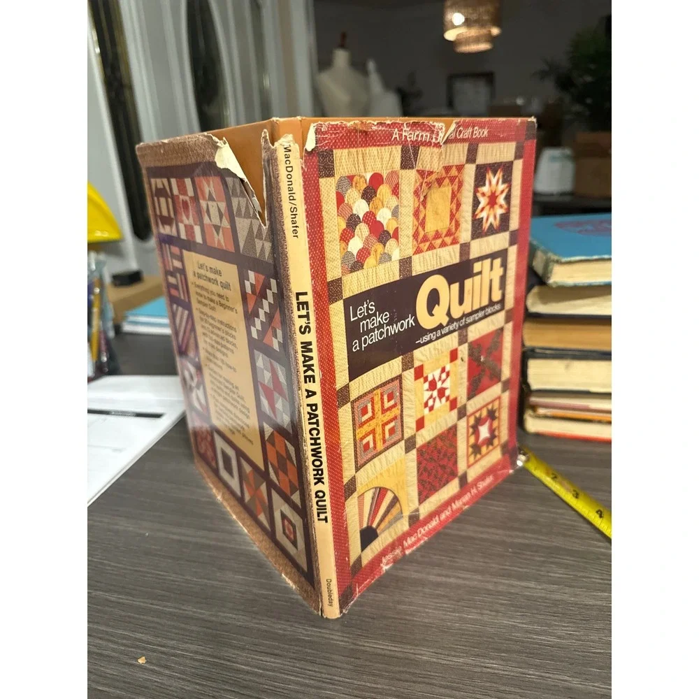 Vintage 1980 Lets Make a Patchwork Quilt Sampler Block Craft Book MacDonald